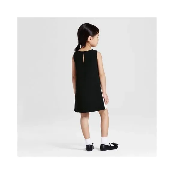 Victoria Beckham girls toddler DAUGHTER Black White Tulip Dress applique 2T ,XL